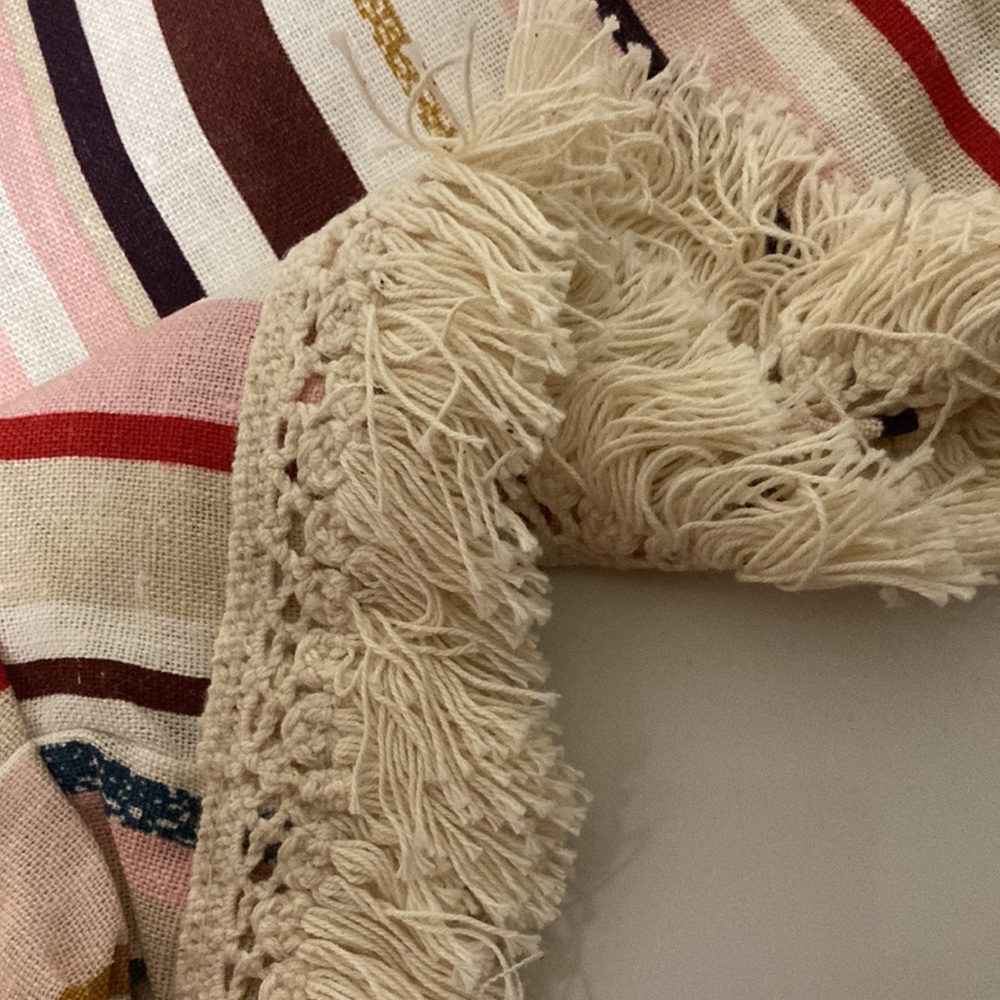 Striped Fringe Linen Short Set - Picture 11 of 17